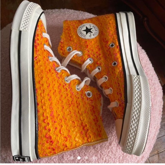 Gold/Orange 70s men Chuck Taylor converse - Picture 3 of 6